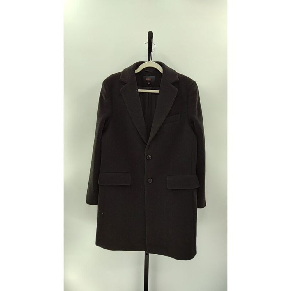 Quince Women Wool Cashmere Overcoat Black Outerwear M